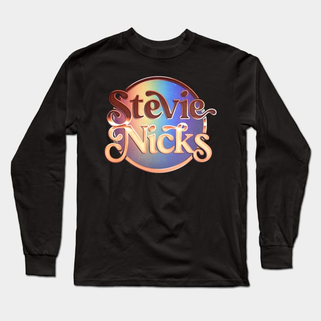 Stevie Nicks -- Retro 70s Style Original Typography Design Long Sleeve T-Shirt by DankFutura